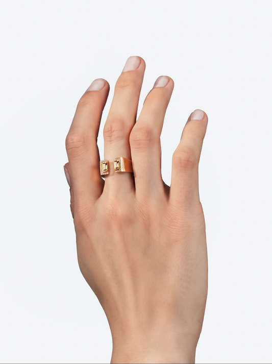 BAGUE DUNE FEU OR JAUNE