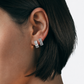 BOUCLES D'OREILLES 82 PETIT MODÈLE OR BLANC & DIAMANTS 1 RANG SUR 2