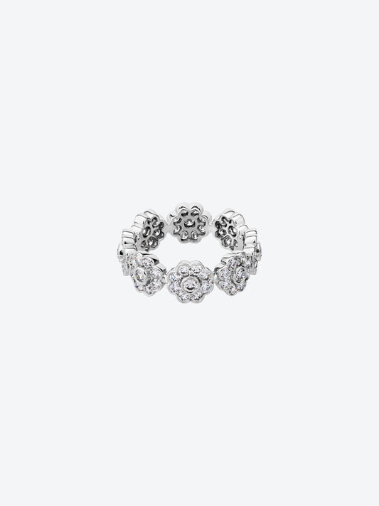 DAISY L RING IN WHITE GOLD AND DIAMONDS