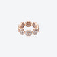 BAGUE DAISY L EN OR ROSE ET DIAMANTS