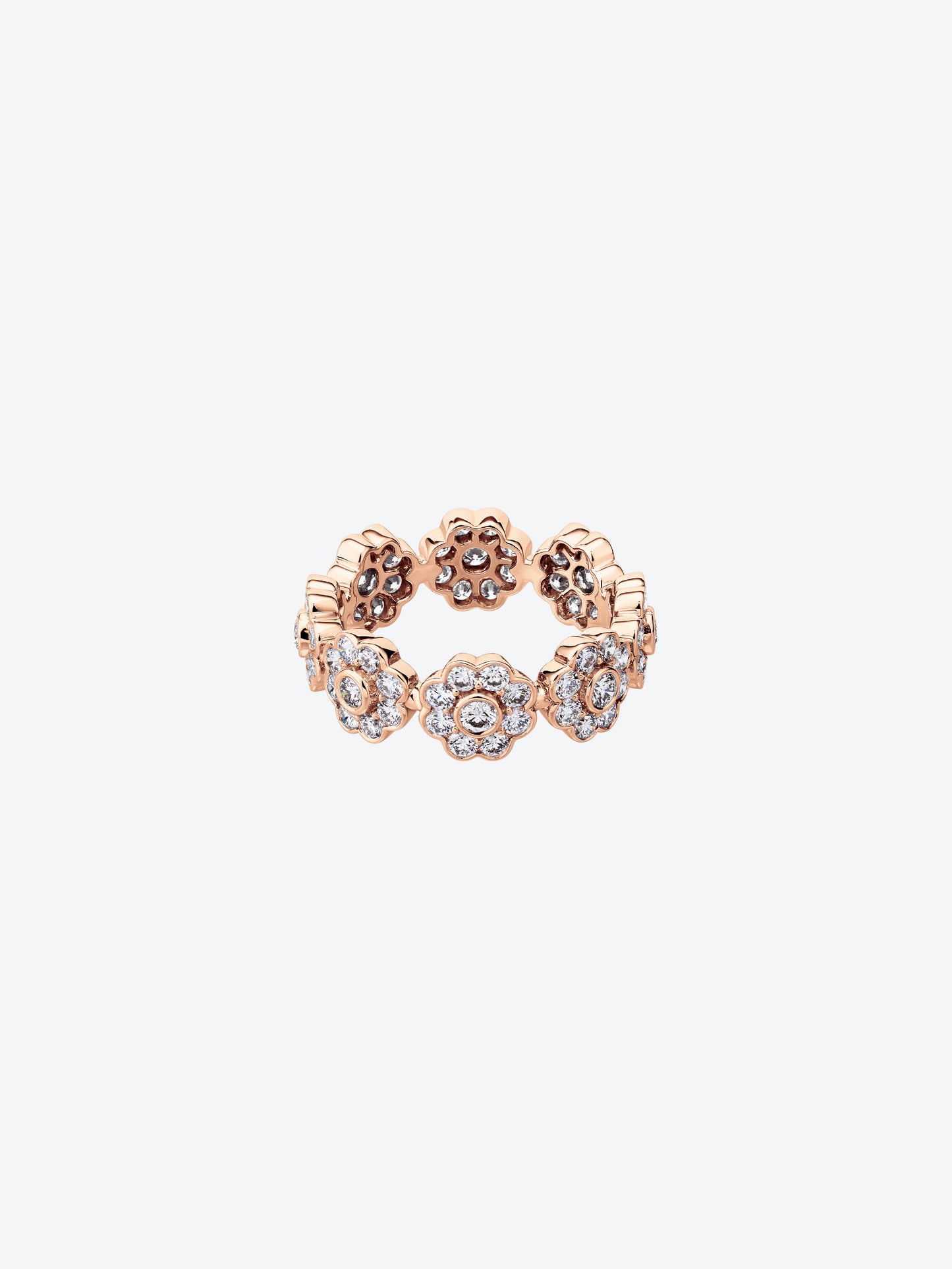 DAISY L RING IN ROSE GOLD AND DIAMONDS