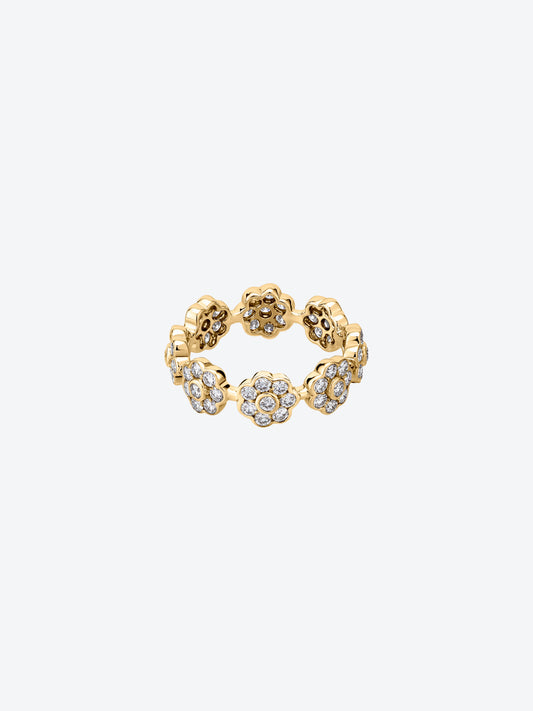 DAISY S BAGU IN YELLOW GOLD AND DIAMONDS