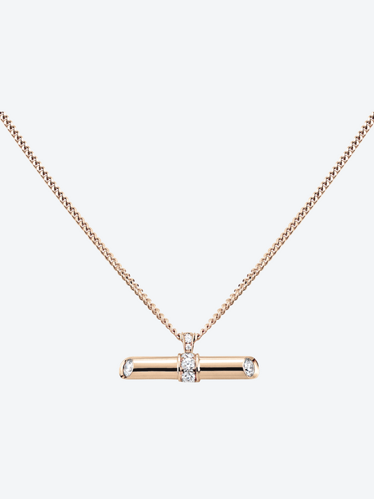 PENDENTIF NEW 82 L OR ROSE ET DIAMANTS