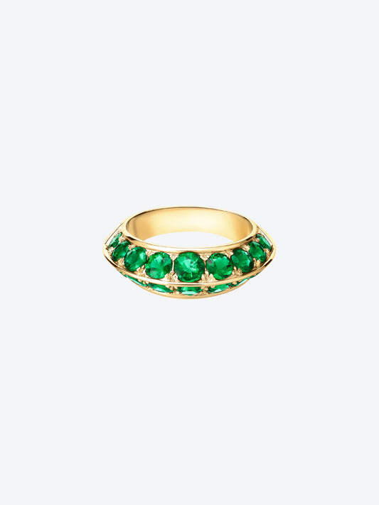 HERA M IN YELLOW GOLD AND EMERALDS