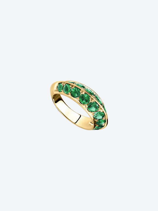 HERA M IN YELLOW GOLD AND EMERALDS