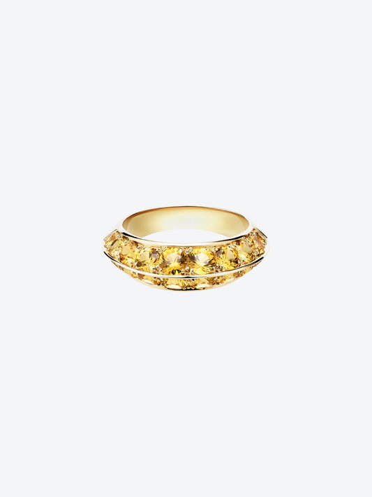 HERA M RING IN YELLOW GOLD AND YELLOW SAPPHIRE