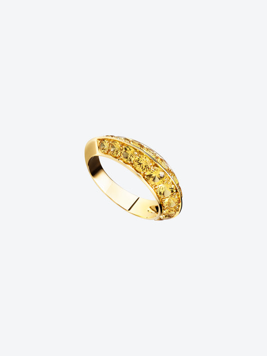 HERA M RING IN YELLOW GOLD AND YELLOW SAPPHIRE