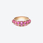 BAGUE HERA M EN OR ROSE ET SAPHIRS ROSE