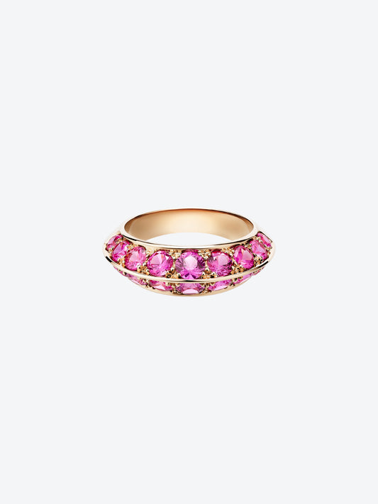 HERA M RING IN ROSE GOLD AND PINK SAPPHIRE