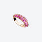 BAGUE HERA M EN OR ROSE ET SAPHIRS ROSE