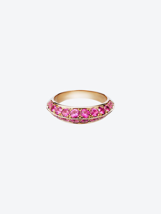 HERA S RING IN ROSE GOLD AND PINK SAPPHIRE