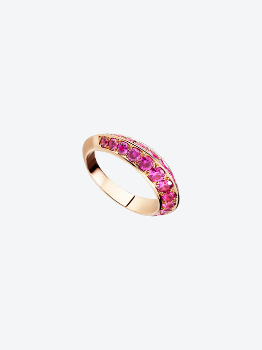 HERA S RING IN ROSE GOLD AND PINK SAPPHIRE