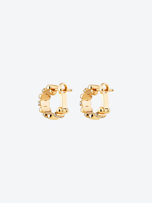 BOUCLES D'OREILLES 82 OR JAUNE ET DIAMANTS