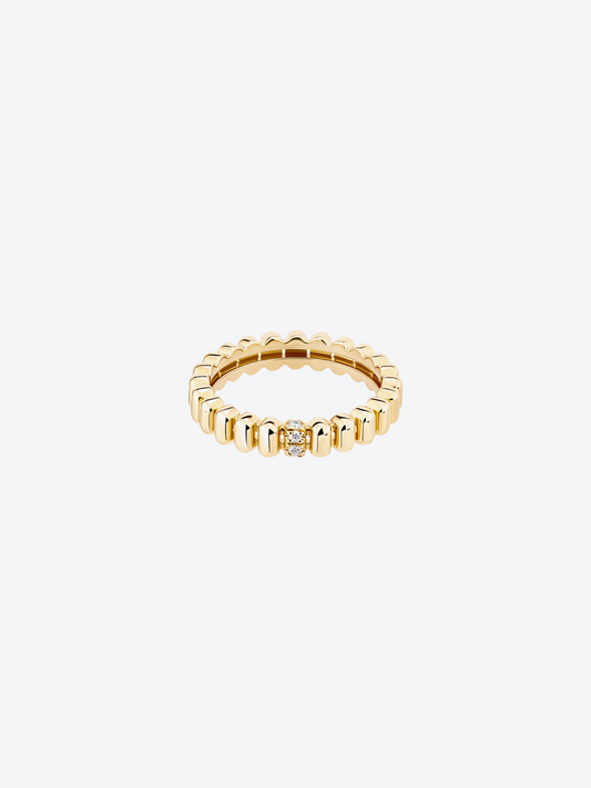 BAGUE 82 XS OR JAUNE DIAMANTS