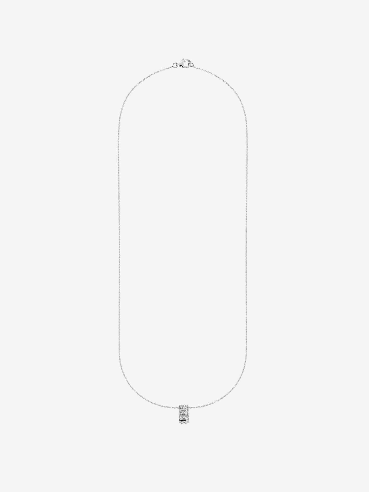 NEW 82 M WHITE GOLD AND DIAMOND PENDANT