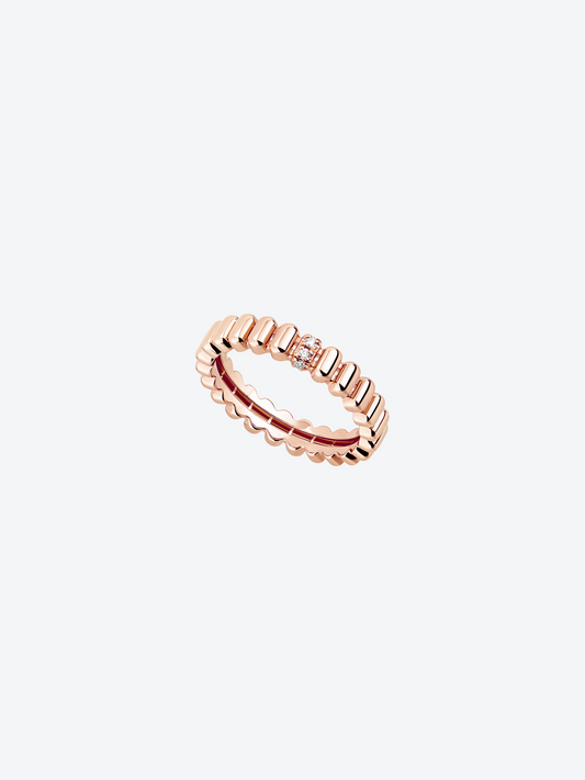 BAGUE 82 XS OR ROSE DIAMANTS