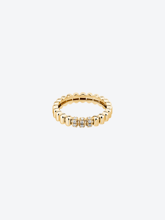 BAGUE 82 XS OR JAUNE DIAMANTS