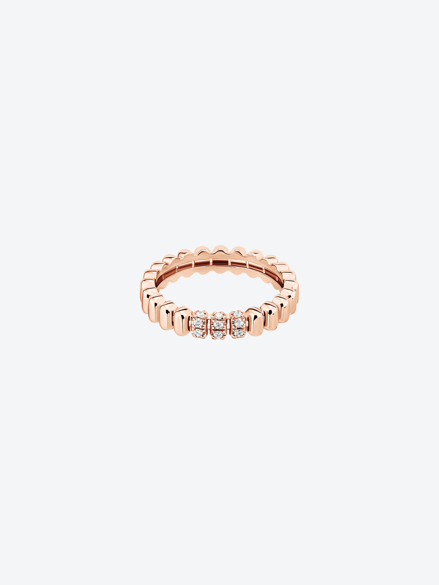 BAGUE 82 XS OR ROSE DIAMANTS