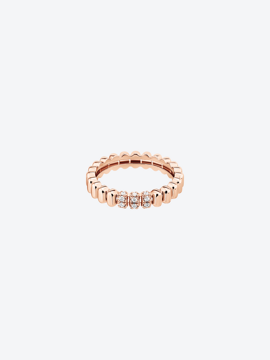 BAGUE 82 XS OR ROSE DIAMANTS