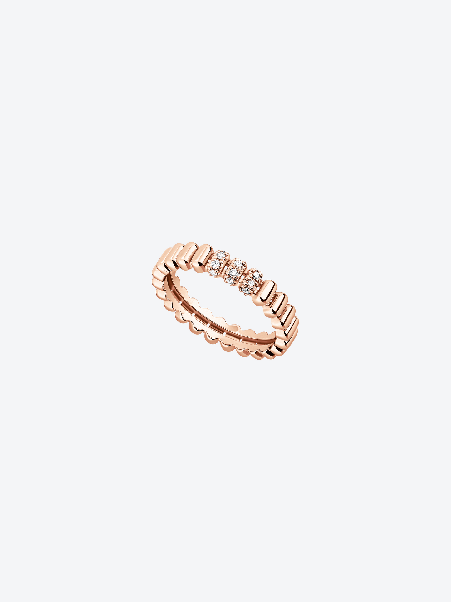 BAGUE 82 XS OR ROSE DIAMANTS