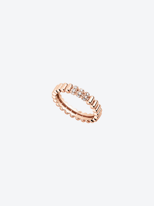 BAGUE 82 XS OR ROSE DIAMANTS