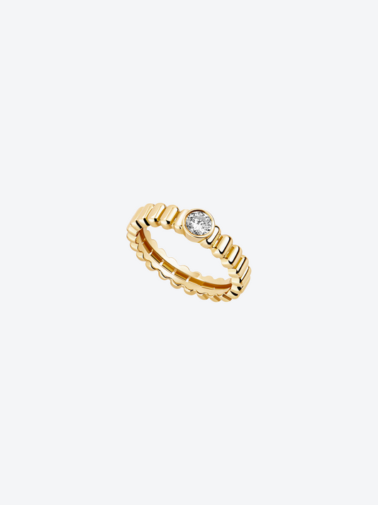 BAGUE 82 XS OR JAUNE DIAMANT ROND
