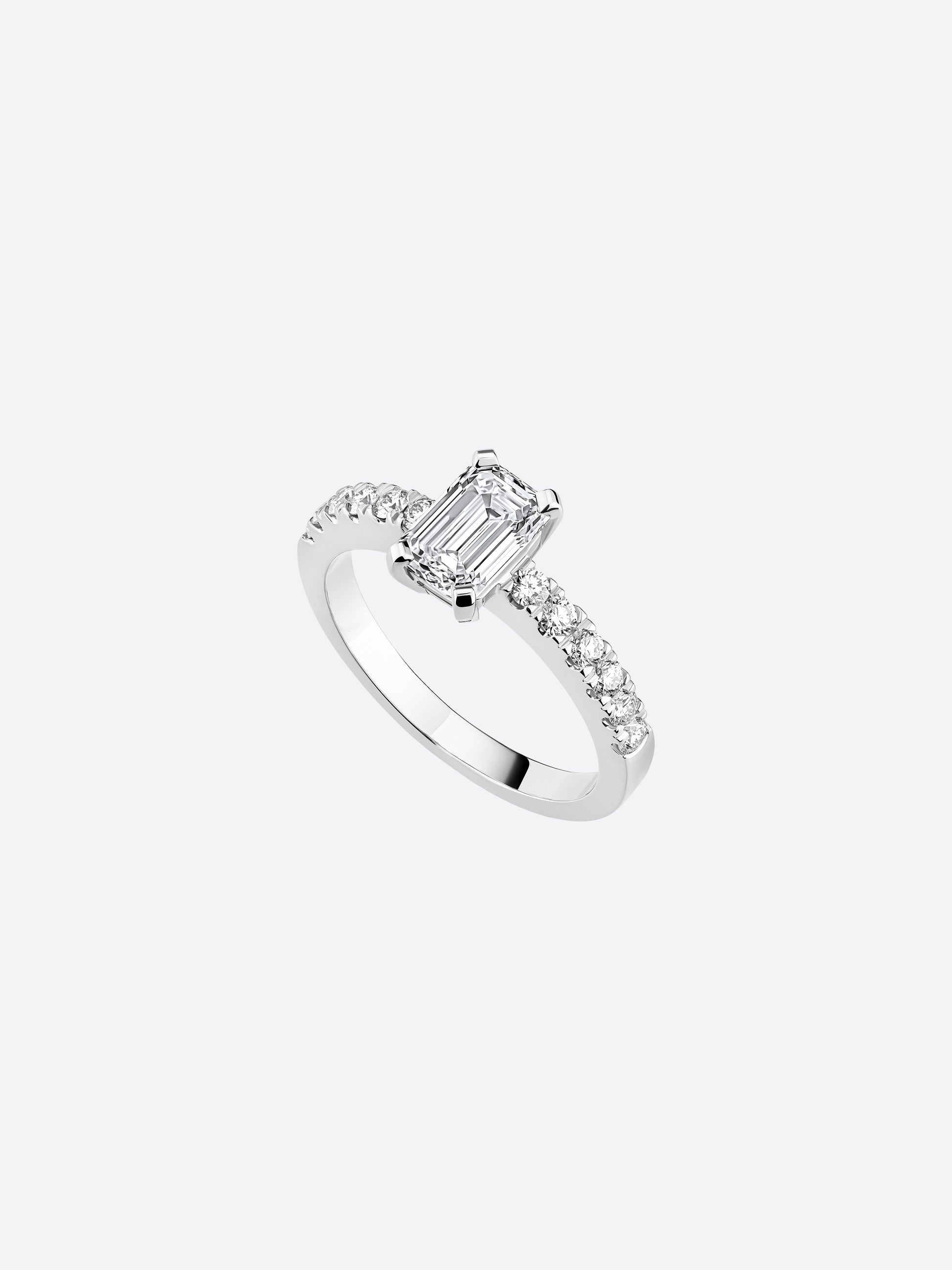 Solitaire Diamant Fiançailles Pavé - Copin