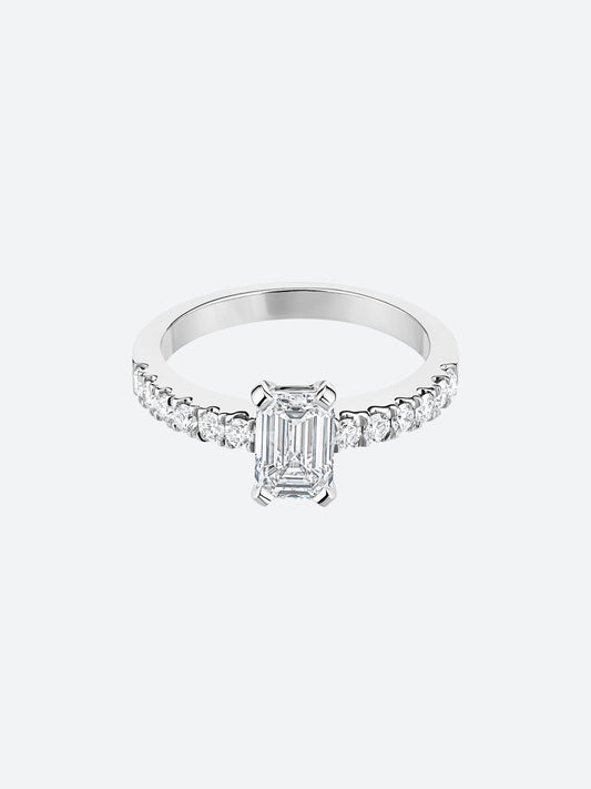 Solitaire Diamant Fiançailles Pavé - Copin