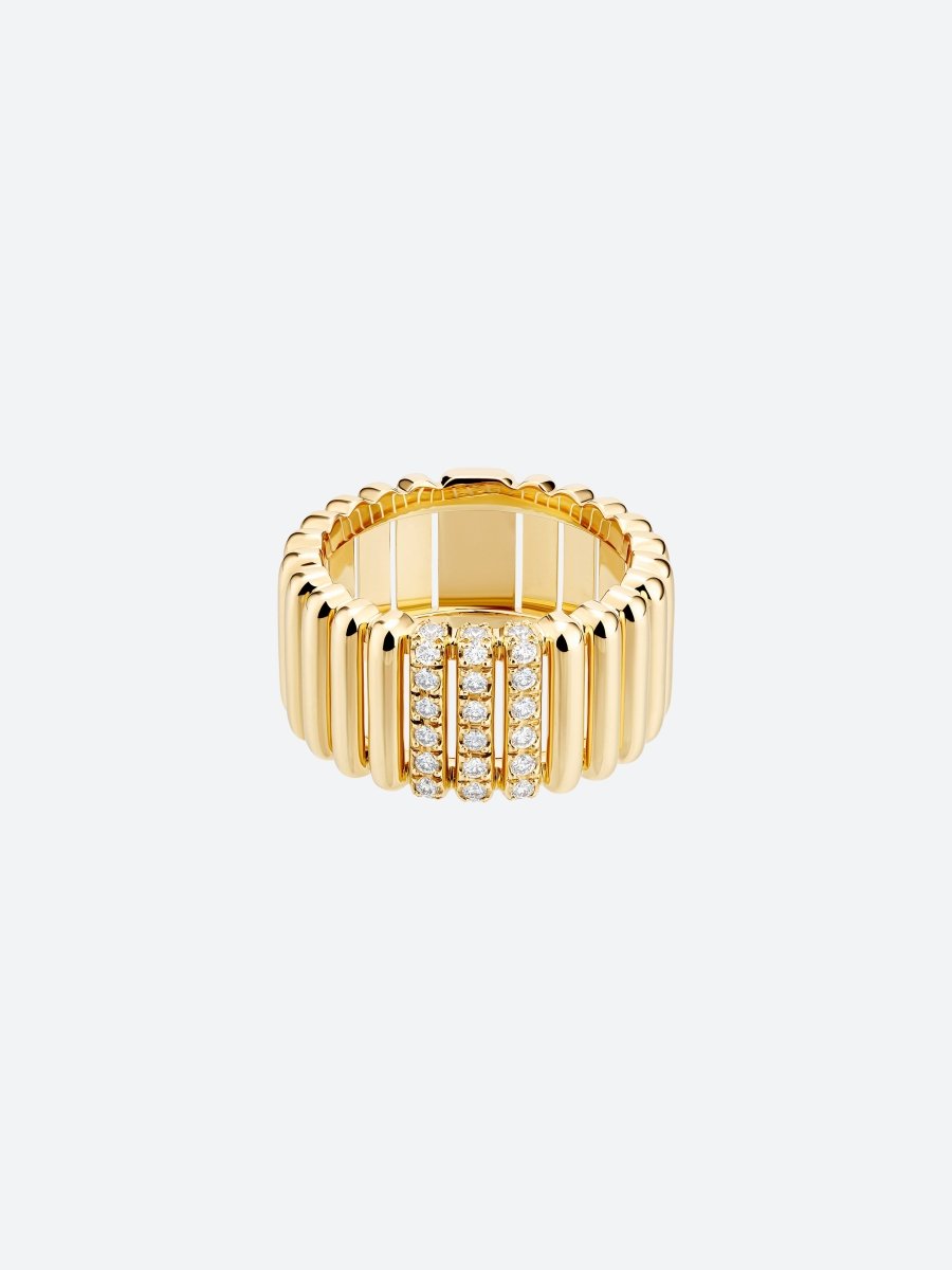 BAGUE 82 OR JAUNE DIAMANTS - Copin