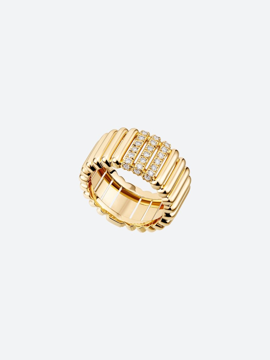 BAGUE 82 OR JAUNE DIAMANTS - Copin