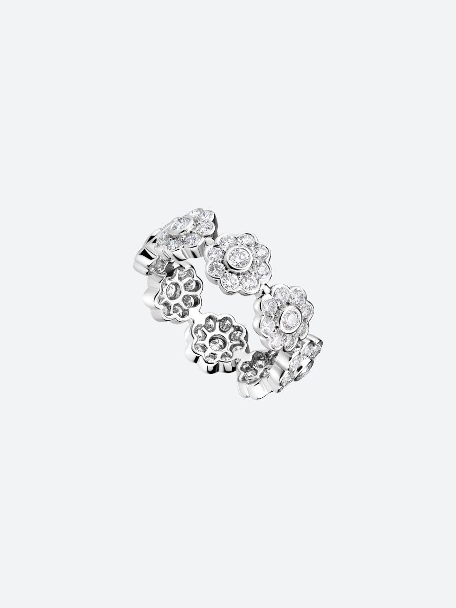 BAGUE DAISY L EN OR BLANC ET DIAMANTS - Copin