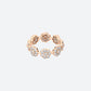 BAGUE DAISY S EN OR ROSE ET DIAMANTS - Copin