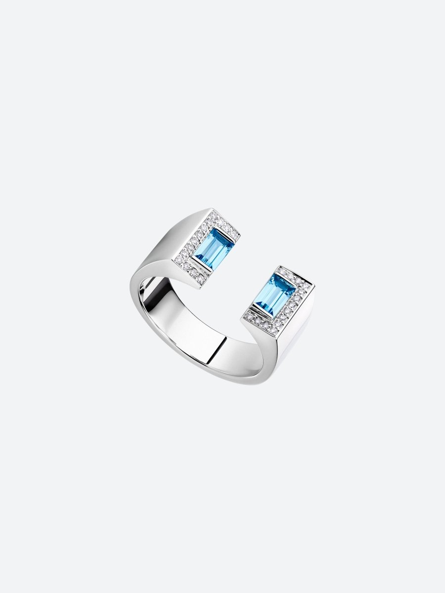 BAGUE DUNE ARCTIQUE OR BLANC - Copin