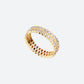 BAGUE FESTONNEE OR JAUNE ET DIAMANTS - Copin