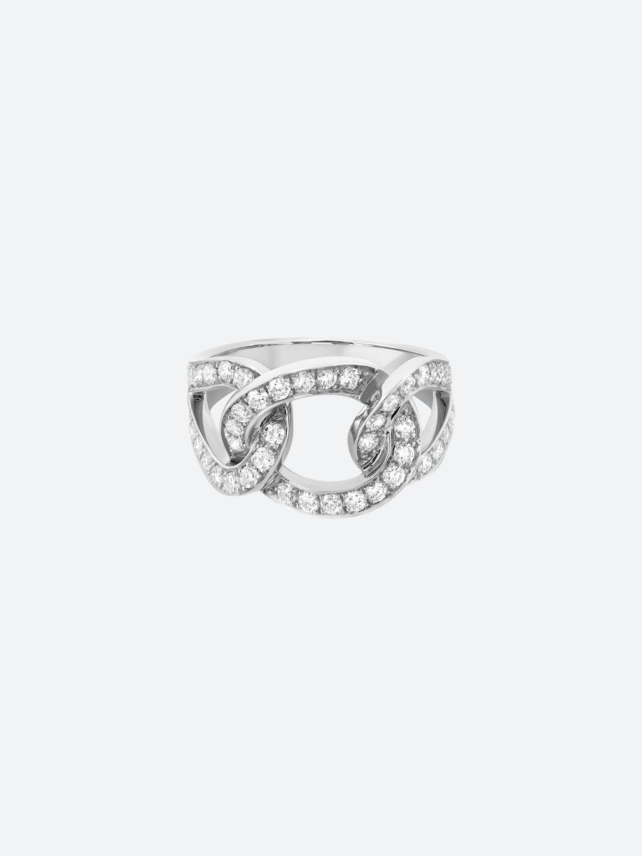 BAGUE RIFLI L EN OR BLANC ET DIAMANTS - Copin