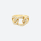 BAGUE RIFLI L EN OR JAUNE ET DIAMANTS - Copin