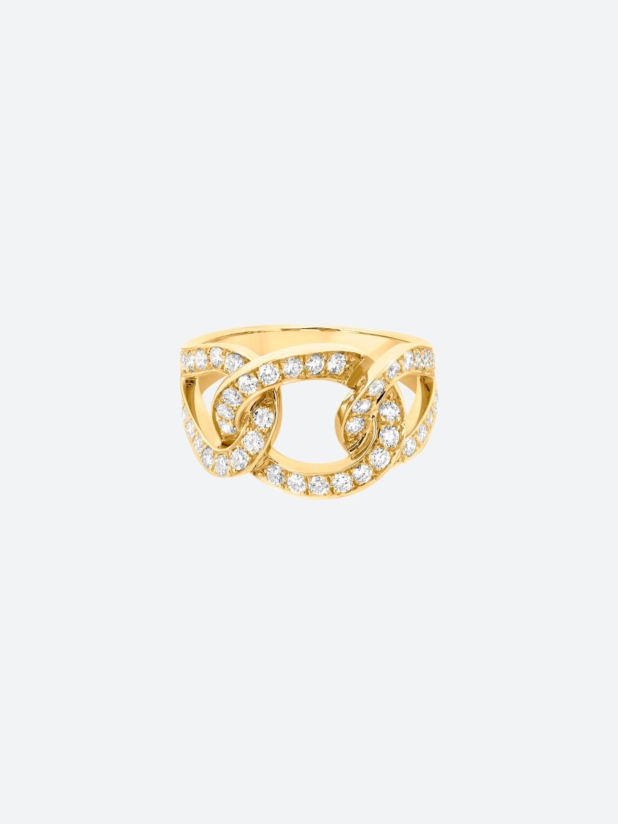 BAGUE RIFLI L EN OR JAUNE ET DIAMANTS - Copin