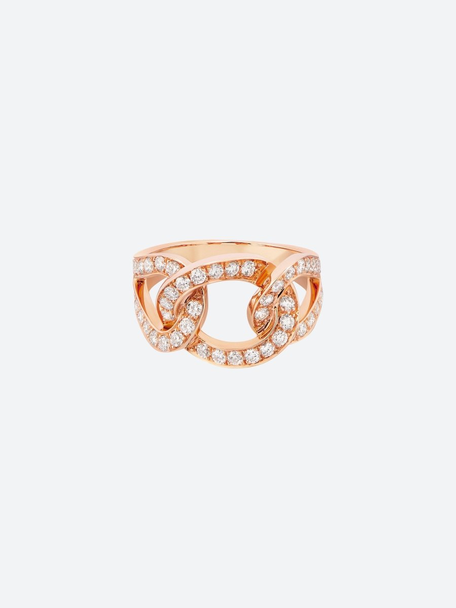 BAGUE RIFLI L EN OR ROSE ET DIAMANTS - Copin