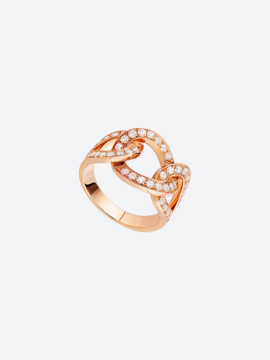 BAGUE RIFLI L EN OR ROSE ET DIAMANTS - Copin