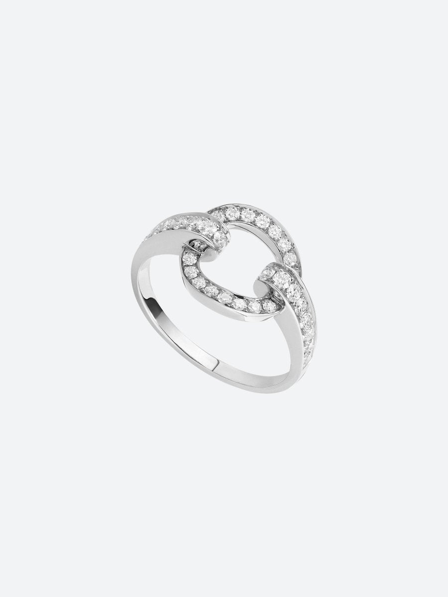 BAGUE RIFLI S EN OR BLANC ET DIAMANTS - Copin