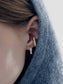 BOUCLES D'OREILLES OG M - OR JAUNE ET DIAMANTS - Copin