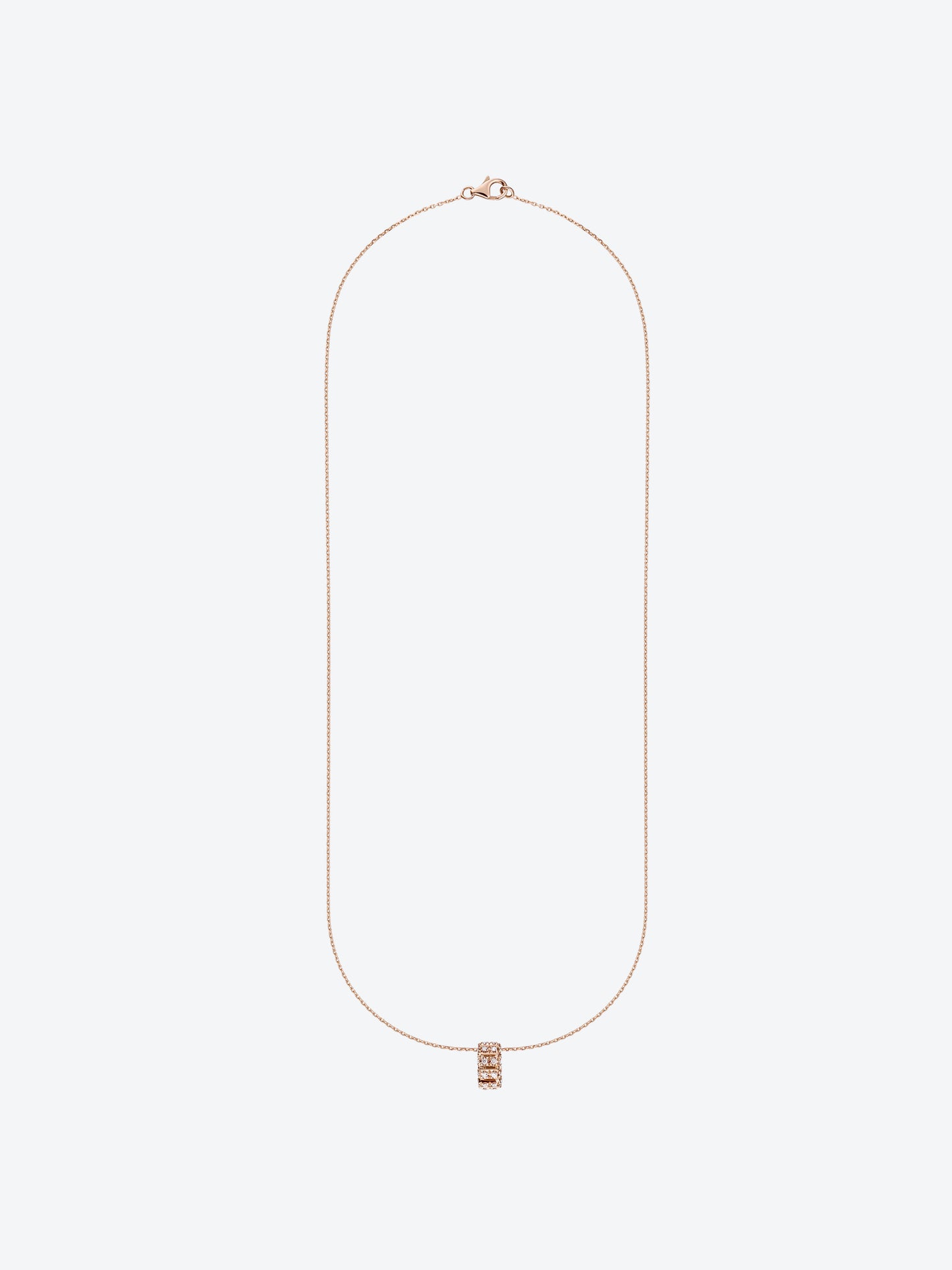 PENDENTIF 82 OR ROSE ENTIÈREMENT SERTIE DE DIAMANTS